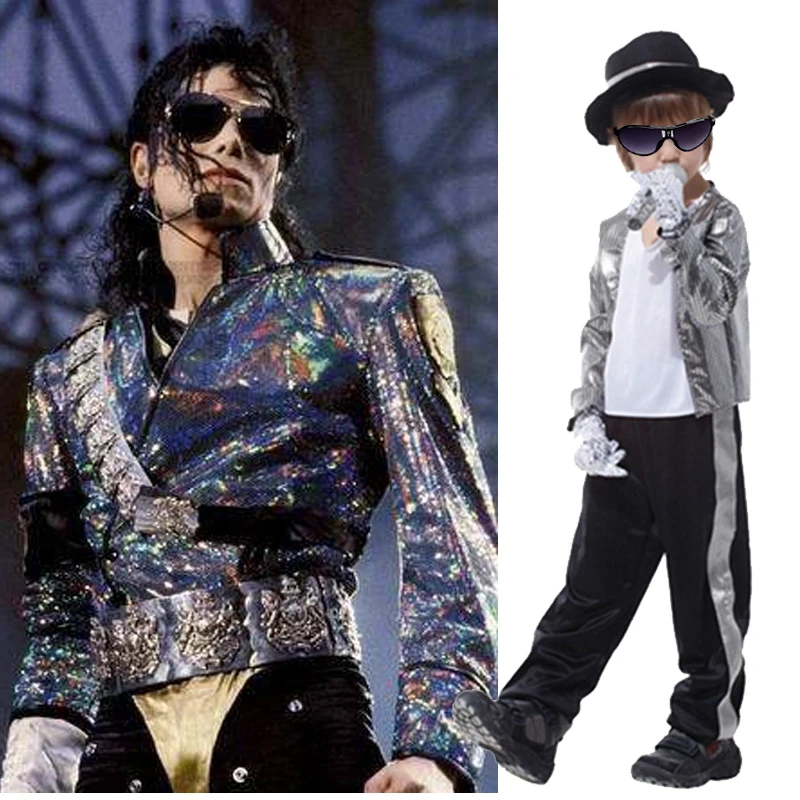 Michael Jackson Cosplay MJ Cos Bambino Adulto Su misura Costume Pericoloso  del Rivestimento di Colore Nero - AliExpress