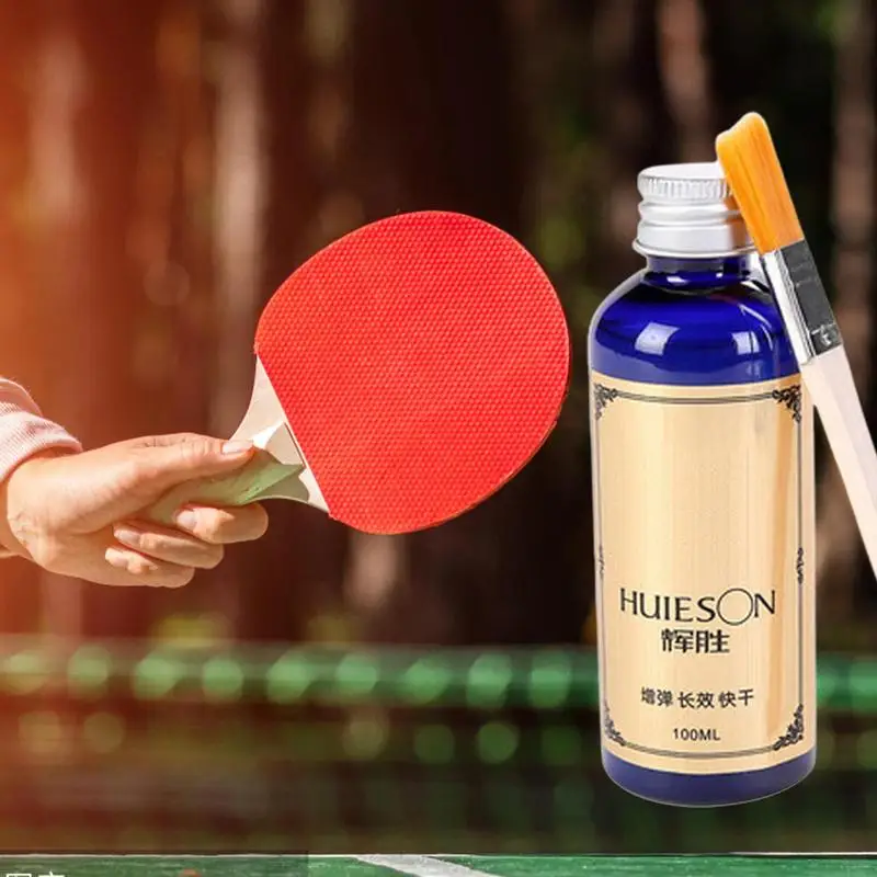 Speed Liquid Super Glue 100ml Speed Liquid Super Glue Professional Table Tennis Liquid With Brush Pingpong Racket Rubbers Table Tennis Glue Adhesive