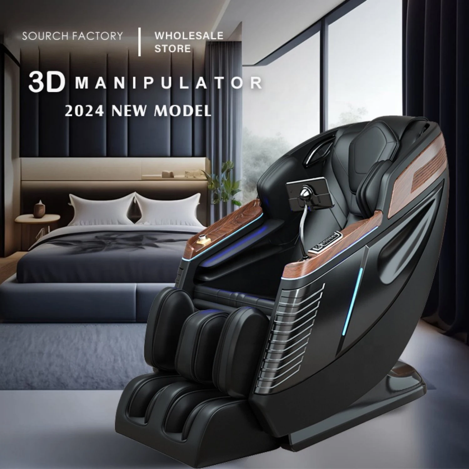 Massage Chair Full Body PU Leather Zero Gravity Massage Chair Heated Kneading Shiatsu 4d massage chair Holiday Gifts Armchair 2