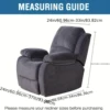 Super Stretch Recliner Sofa Cover Shape Fit Non-Slip Reclining Sofa Cover Fits Standard Queen Size Recliner 4