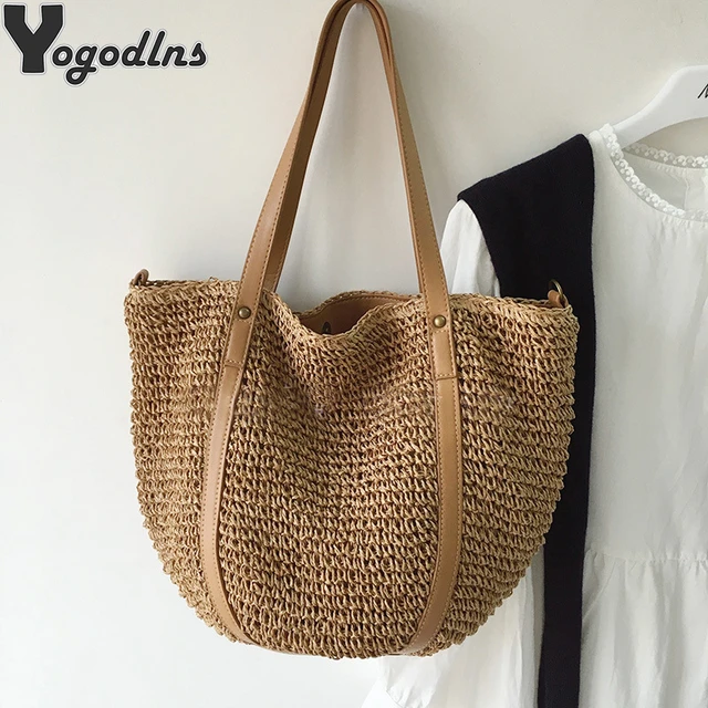 Tote Summer Straw Shoulder Bag  Wicker Handbags Shoulder Beach - Casual  Women's - Aliexpress