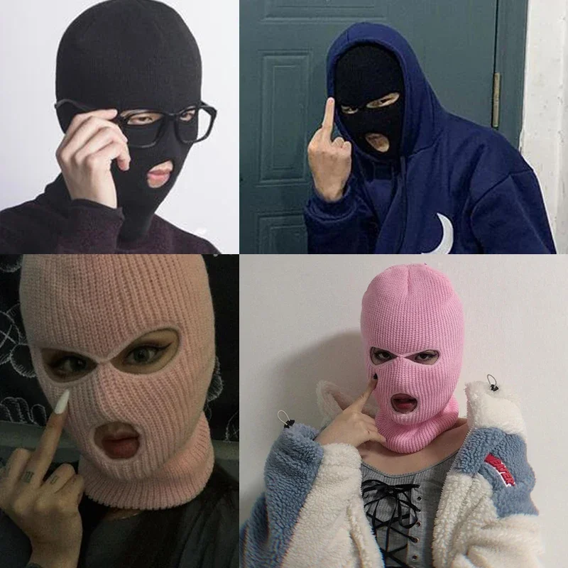 Balaclava mask army tactical 3 hole full face ski winter cap motorbike motorcycle helmet
