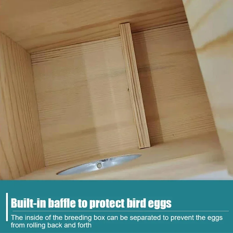 Wood Bird Breeding Box Parakeet Nest Box Budgie Cage Wood Pet Bird House For Parrot Lovebirds Finch Pet Supplies bird house,bird nest