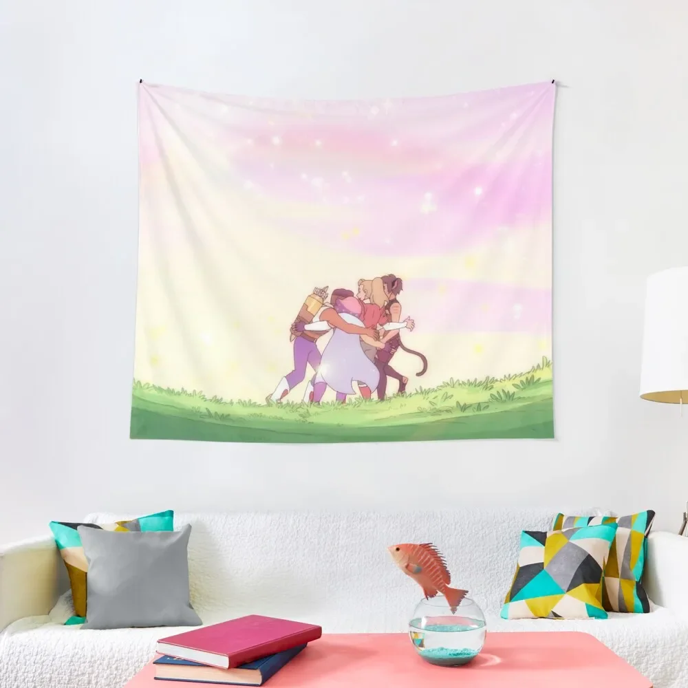 

Best Friends Squad Hugging Tapestry Home Decorations Wallpaper Bedroom Room Decor Cute Tapestry