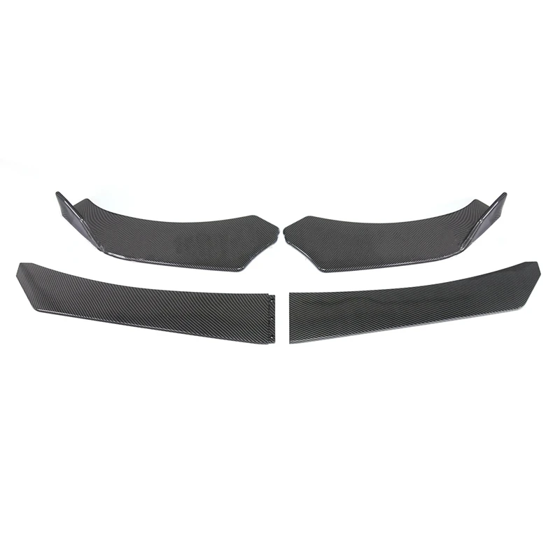 

Car Carbon Fiber Universal Front Bumper Spoiler Surface Contrast Color Design Protector Plate Lip Body Kit
