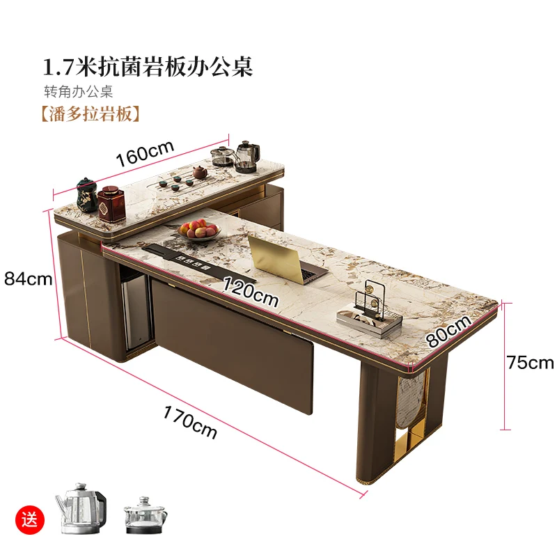 שולחן משרדי פינתי מובחר עם תכונות עומדות, ריש מודרני, אסקריטוריוס דה אורדנדור מושלם, מרחבים קטנים, רעיונות גדולים, רהיטי שולחן