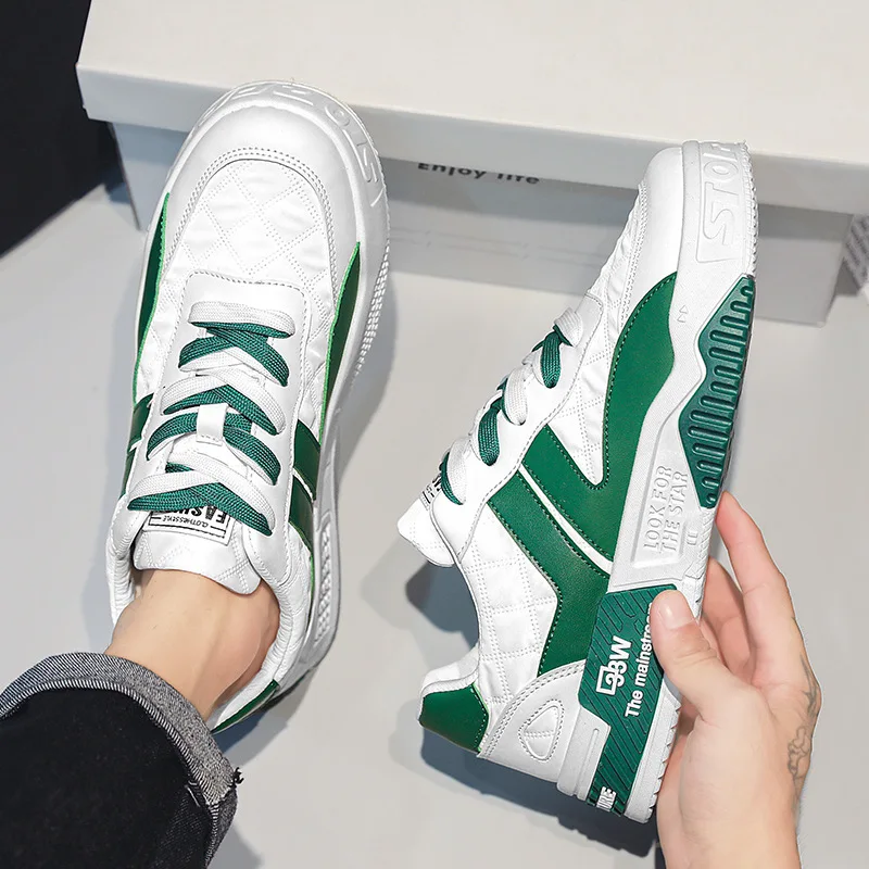

Autumn New Men Casual Platform Sneakes Fashion Lace Up Vulcanized Shoes Student Sneakes Outdoor Tennis Training Shoes for Men