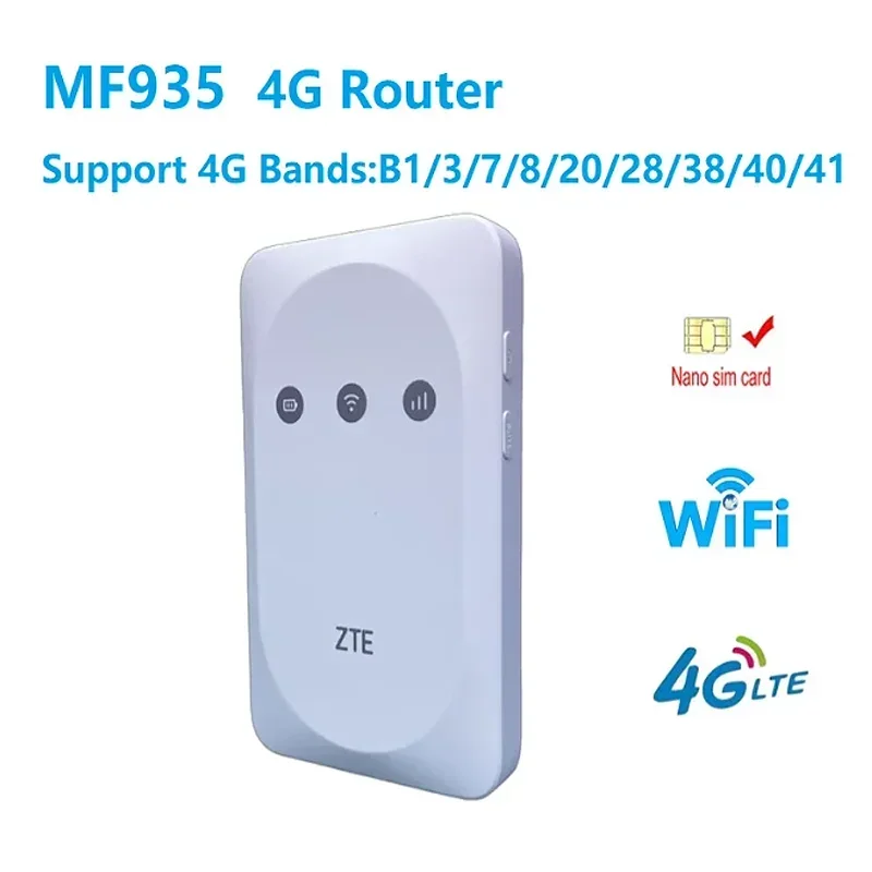 Router Mobile Zte Mf935 4G Pocket Wifi Lte Sbloccato Con Slot Per Sim Card Cat4 Hotspot Wifi Mobile Da 150Mbps