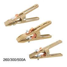 

260A/300A/500A Brass Ground Clamp For Welding Cable Holder Full Copper 5.91*3.15*1.18 Inch For Argon Arc Welding Machine