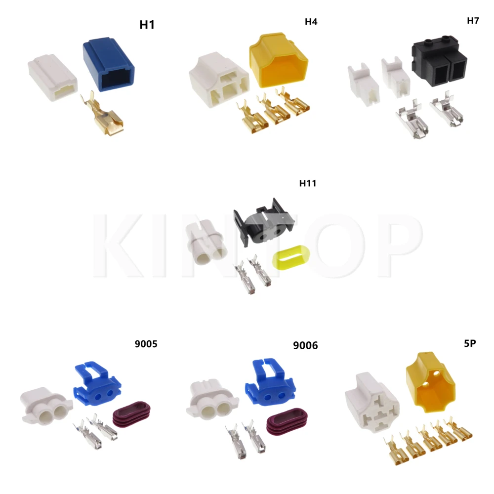 

1 Set H1 H4 H7 9005 9006 H11 AC Assembly Auto Light Lamp Bulb Adapter Car Truck Female Ceramic Headlight Extension Plug