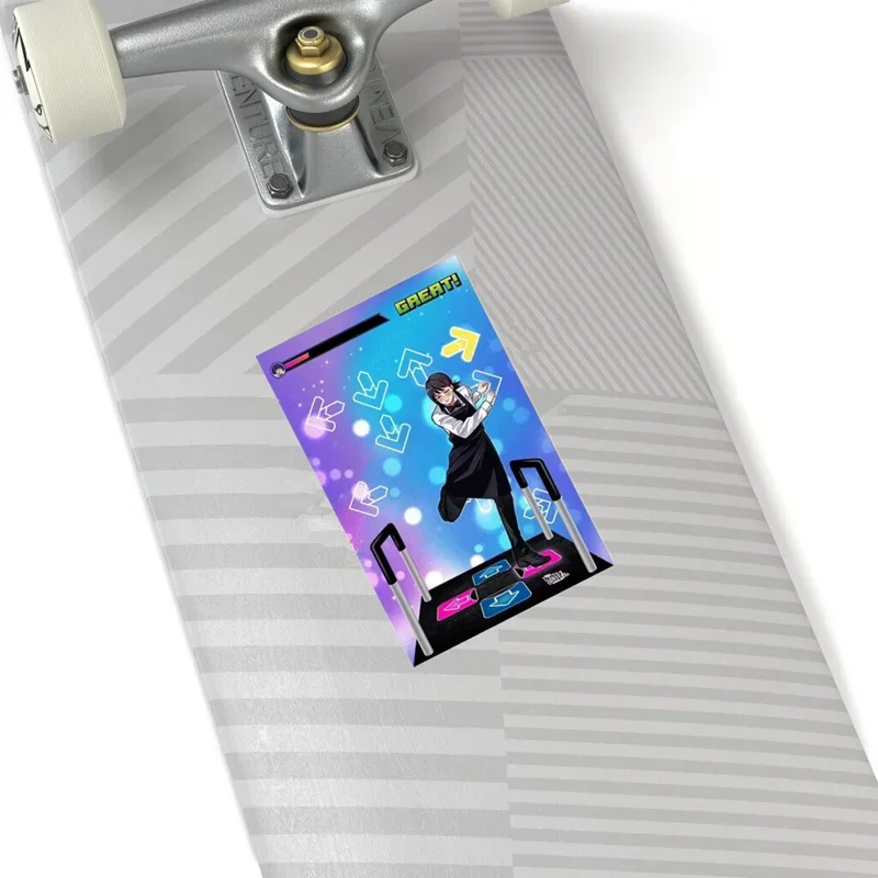 3D Chainsaw Man Kobeni Moment Dance Motion/Moving Waterproof Sticke for Automotive Computer Laptop Skateboard Wall Decor