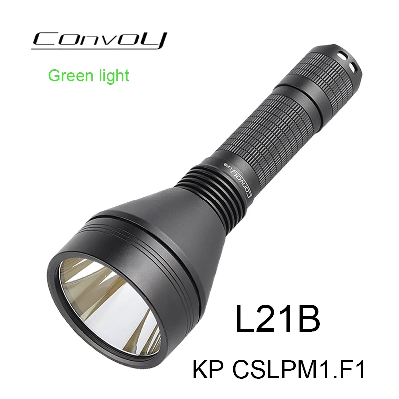 

Светодиодный фонарь Convoy L21B с KP CSLPM1.F1, зеленая, высокомощная фонарь 21700, фотовспышка, длинная фонарь для кемпинга и охоты