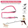 Reflective Dog Running Lead,Hands Free Dog Leash With Removable Waist Bag And Double Handle Leash,Suitable For All Dogs Breeds 2