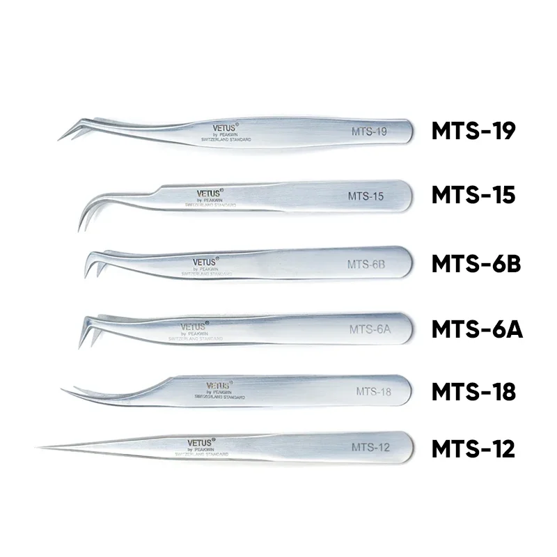 1pcs New VETUS Eyelash Extension Tweezers Stainless Steel Lashes Tweezers High Precision Anti-Static Tweezers Makeup Tools 3