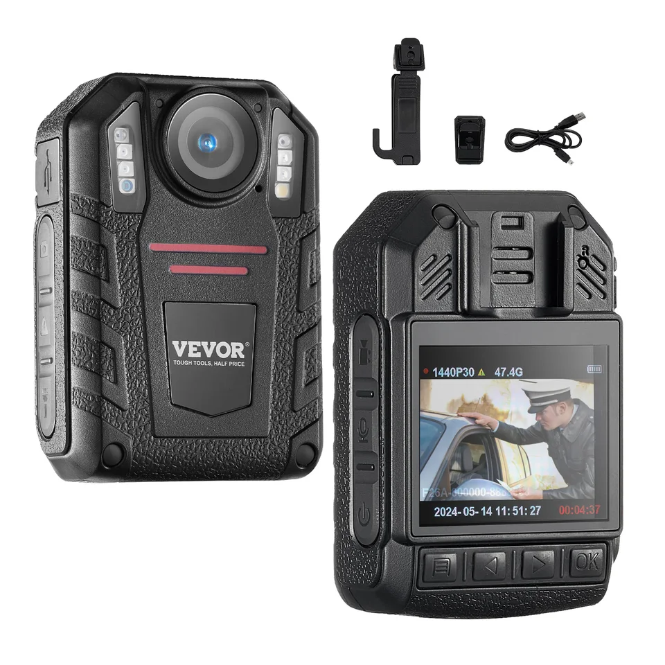 VEVOR 1440P HD Waterproof Police Body Camera