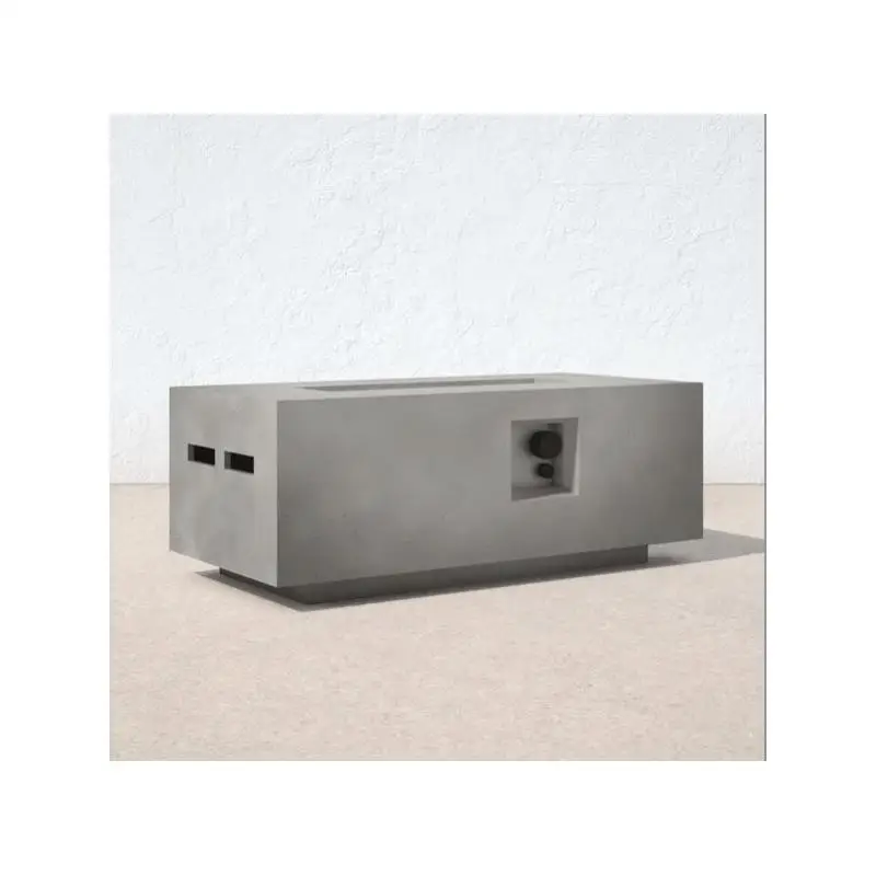 Gray Concrete Propane Fire Table 4