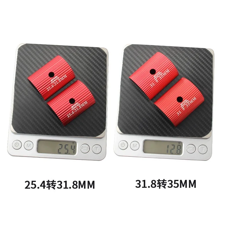 Aluminum Alloy Bicycle Handlebar Stem 25.4mm to 31.8mm/31.8mm to 35mm DIY Spacer Conversion Shim Bike Bar Bore Adjuster Adapter