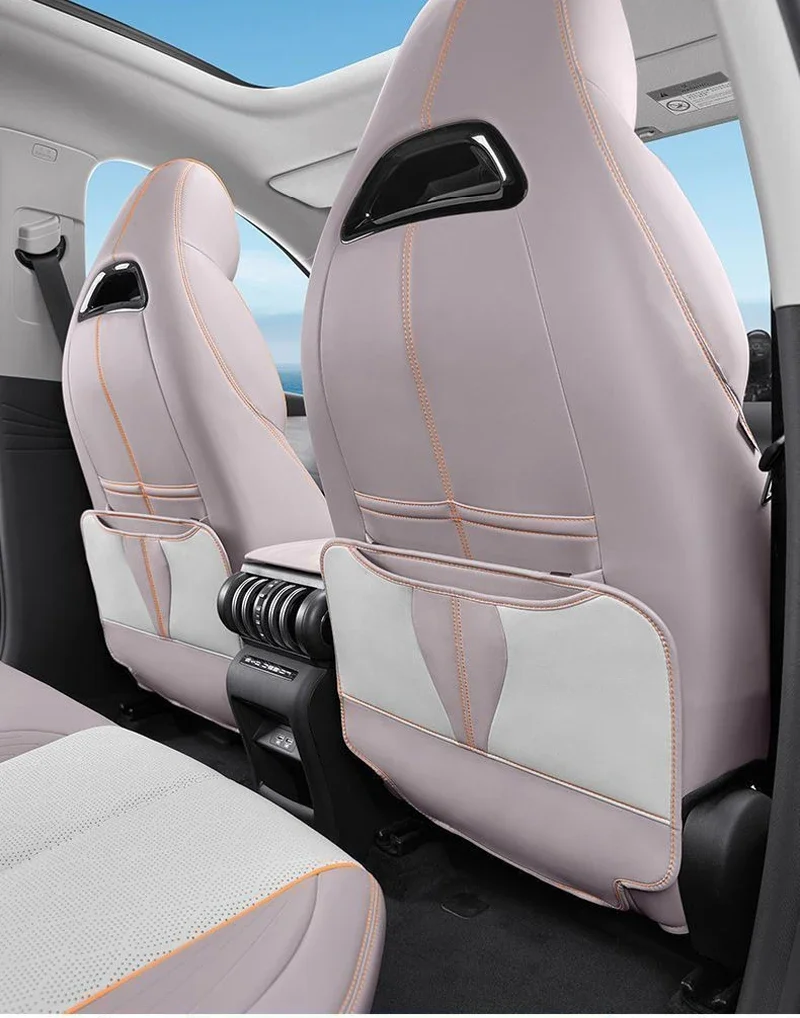 For BYD Yuan Plus Atto 3 2022-2025 Car Seat Back Anti Kick Protector Pad Leather Anti Dirty Protection Mat Interior Accessories