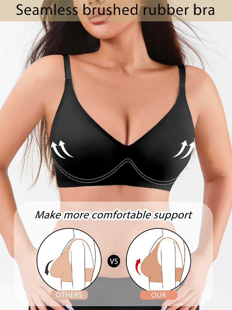 1pcs S-XL Seamless Female Underwear Jelly Gel Lady Bra Wireless Anti-sagging Bras Female Bralette Padded Comfortable Lingerie 5