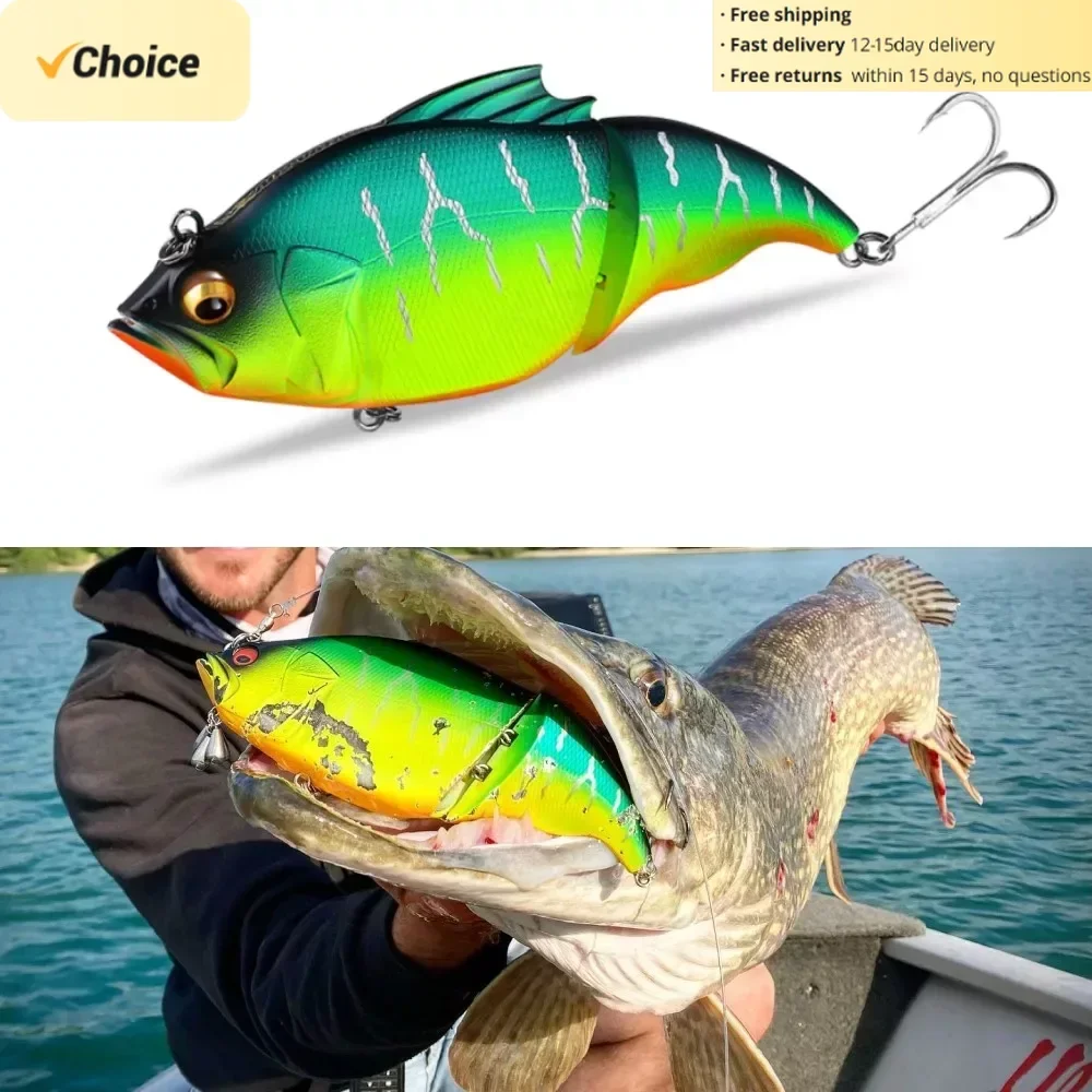 

Pike Fishing Vatalion 115mm Vibration Jointed Bait Swimbait Bass Lure 41/43g Fishing Lure Floating Megabass Vatalion 115F Leurre