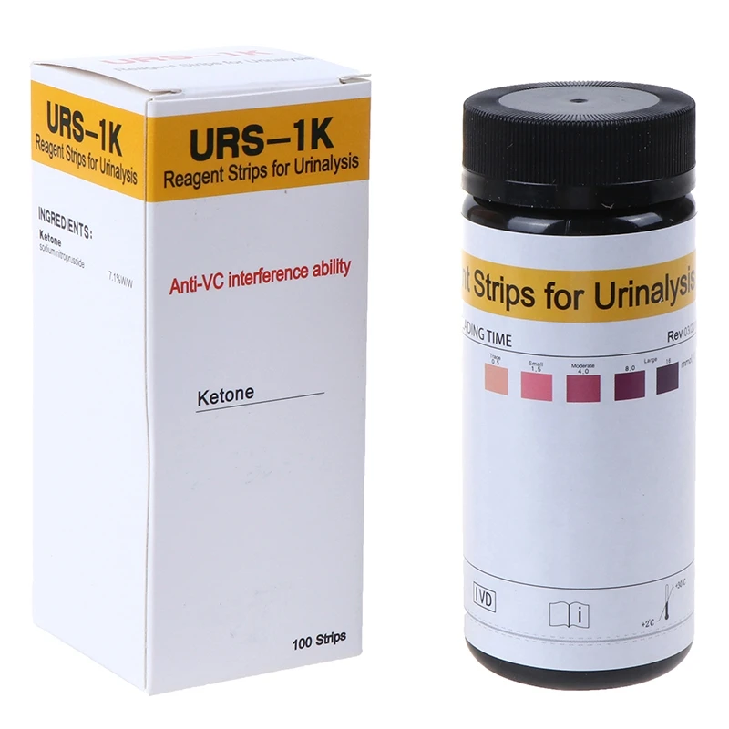 100pcs/bottle Ketone Strips Home Ketosis Urine Weight Lose Analysis