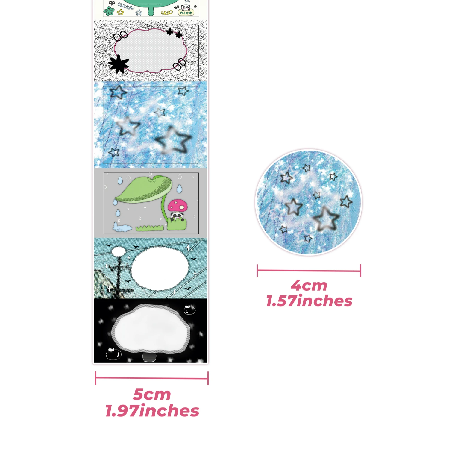 Writable Die-cut Sticker Tapes Label Index Washi Tape For Arts Diy Album Journal Planner Scrapbooking Adhesive Tape