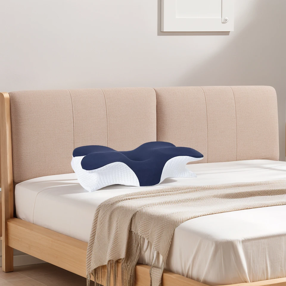 Ergonomic Memory Foam Neck Support Pillow