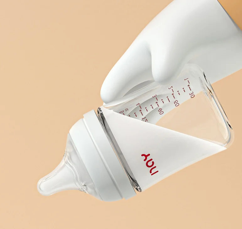 Milk Bottle Feeding Bottle Glass Milk Bottle Newborns' Wide Caliber Anti Choking Glass Milk Bottle 0-3 Months Bottle Straight Body Newborn Baby