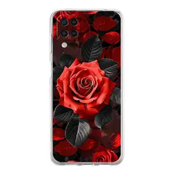 Elegant Red Rose Floral Phone Case Cover - Samsung A32 (B7)
