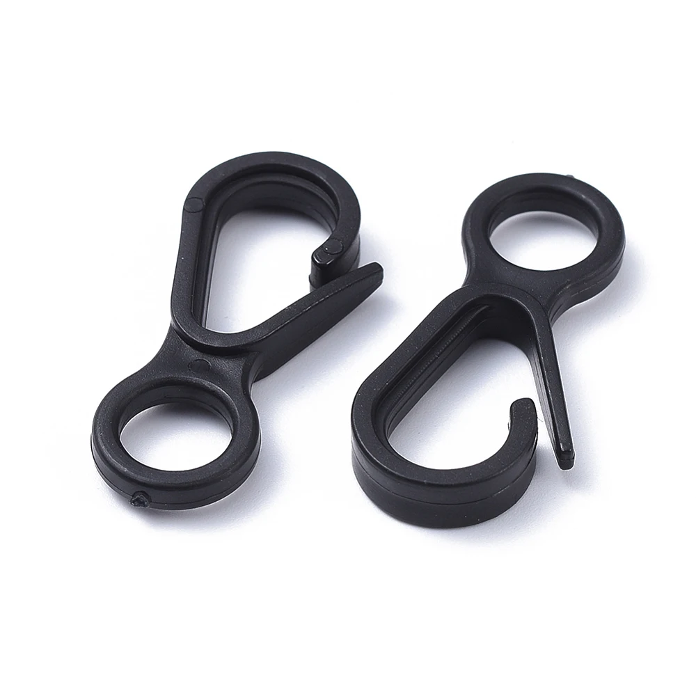 PandaHall 50/500 Stück Kunststoff-Karabinerhaken, Auslöseclips für Schlüsselanhänger, Schlüsselringe, Armbänder, DIY-Schmuckherstellung – Detail 9