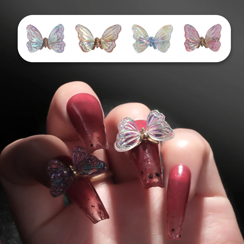 

Дизайн ногтей 2022 новые 3d бабочки модные части кавайные украшения блестки Стразы блестящие подвески фаллоимитация японских снейтрален