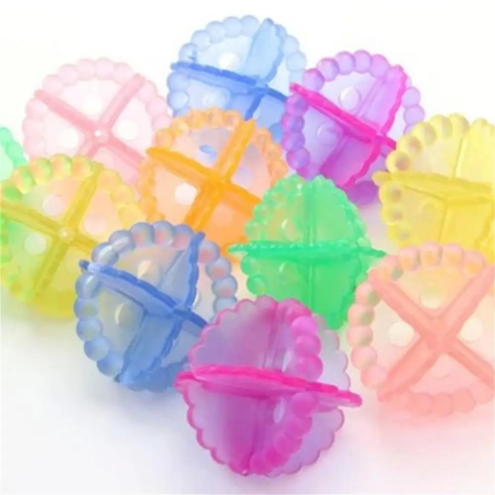 1/2PCS Laundry Ball Multicolor Random Multifunctional Transparent Protective Solid Friction Household Accessories Cleaning Ball images - 6