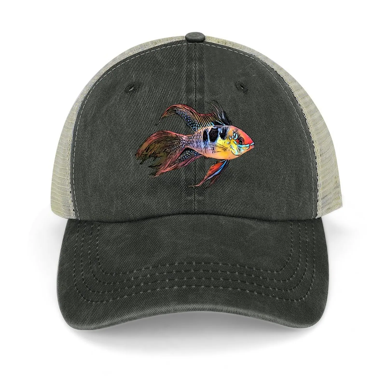 

German Blue Ram Cichlid Cowboy Hat Ball Cap birthday Luxury Hat Vintage Mens Tennis Women's