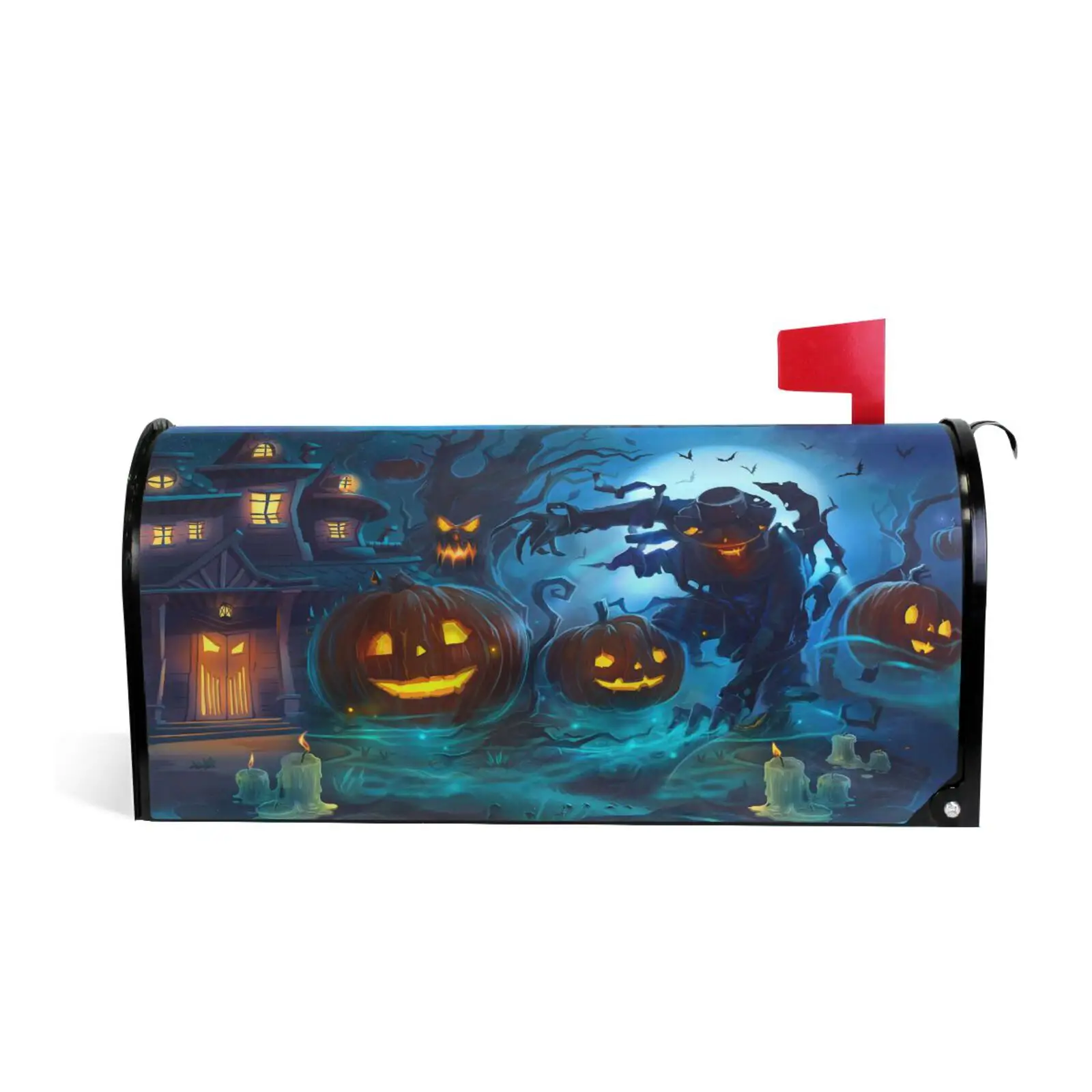 New Halloween print PVC Magnetic Mailbox Cover Waterproof Sunscreen Letter Post Box Cover Mailbox Wrap New Year Garden Decor