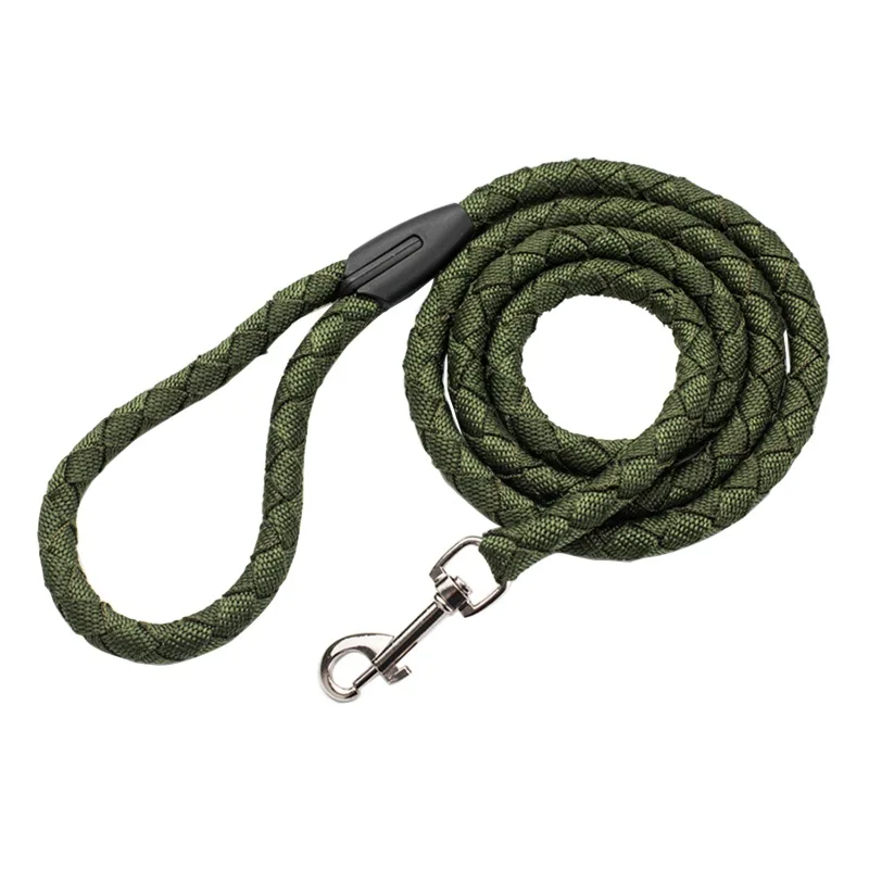 2 Way Braided Nylon Dual Dog Leash Double Lead Rope Strong Pet Leash Walking Running Leads For Couplers With Soft Padded Handle 