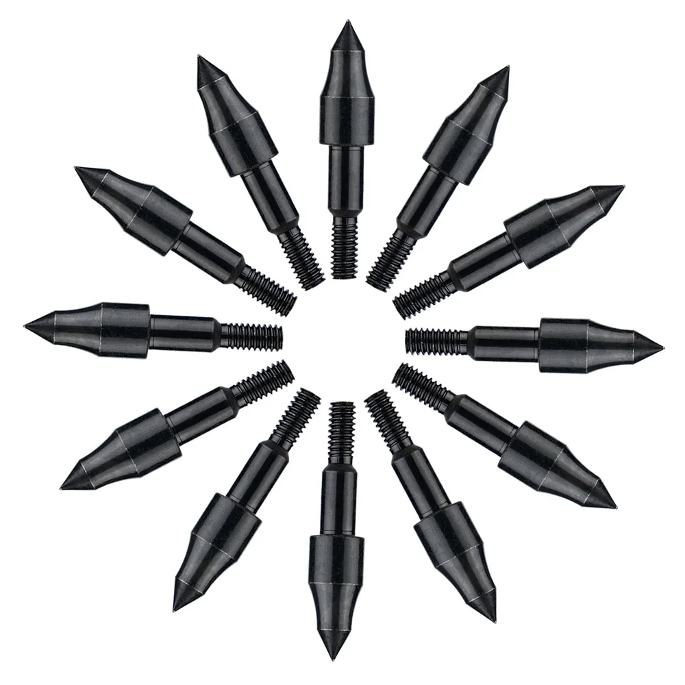 

100 Grain Black Screw-in Archery Bullet Points Arrow for Recurve Compound Bow Crossbow Bolts Field Target Practice Shooting