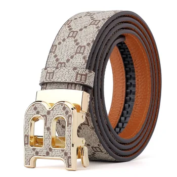 High Quality 3.4cm Luxury Brand Men Belts Famous Leather Belts for men Designers B Buckle Male Strap jeans belt