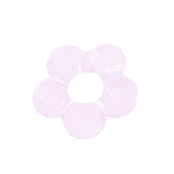 Elegant Mini Glass Flower Charm Pendants for Jewelry Making & DIY Decorations (Pink)
