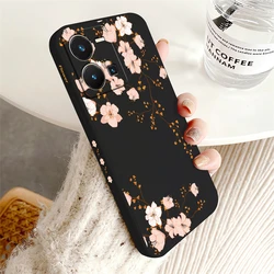 Elegant Floral Flower Soft Cover - Stylish Protective Case - Y81 Y81S (Black - 287)