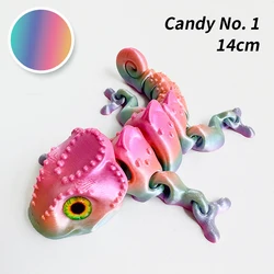 Multicolor Chameleon Dragon Ornaments - Articulated Cartoon Figurine for Home Décor and Unique Gifts (AH 14 centimeters)