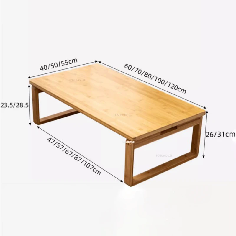 Japanese Tatami Side Table Creative Folding Bay Window Coffee Tables Modern Living Room Furniture Bedroom Balcony Bamboo Table
