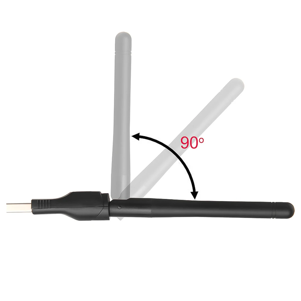 150Mbps MT7601 무선 네트워크 카드 미니 USB WiFi 어댑터 LAN Wi-Fi 수신기 동글 안테나 802.11 b/g/n for PC Windows RTL8188