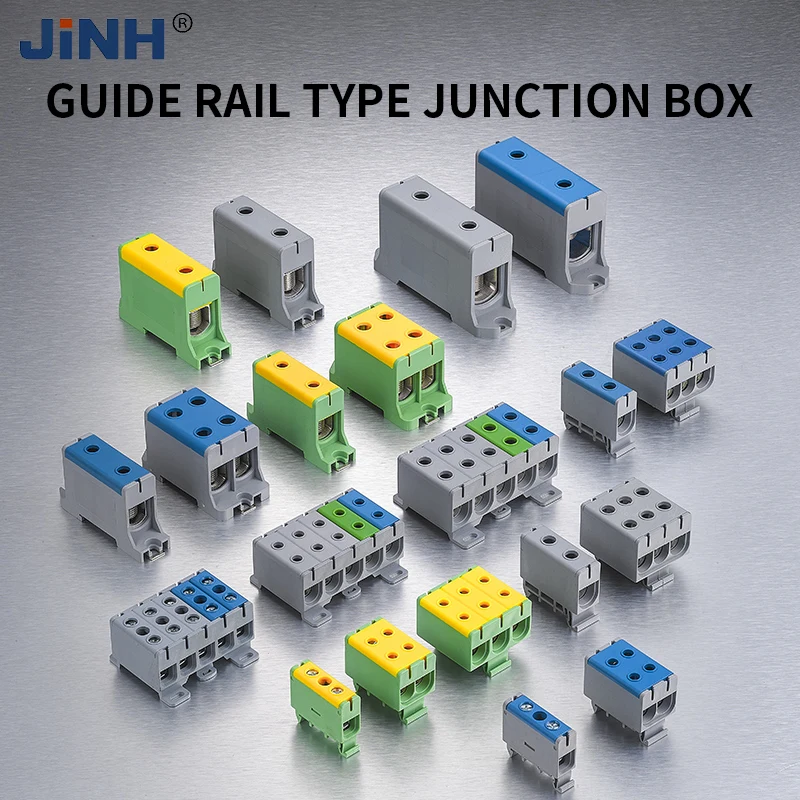 Multi-Color Aluminum Din Rail Terminal Block with Quick Wire Connectors