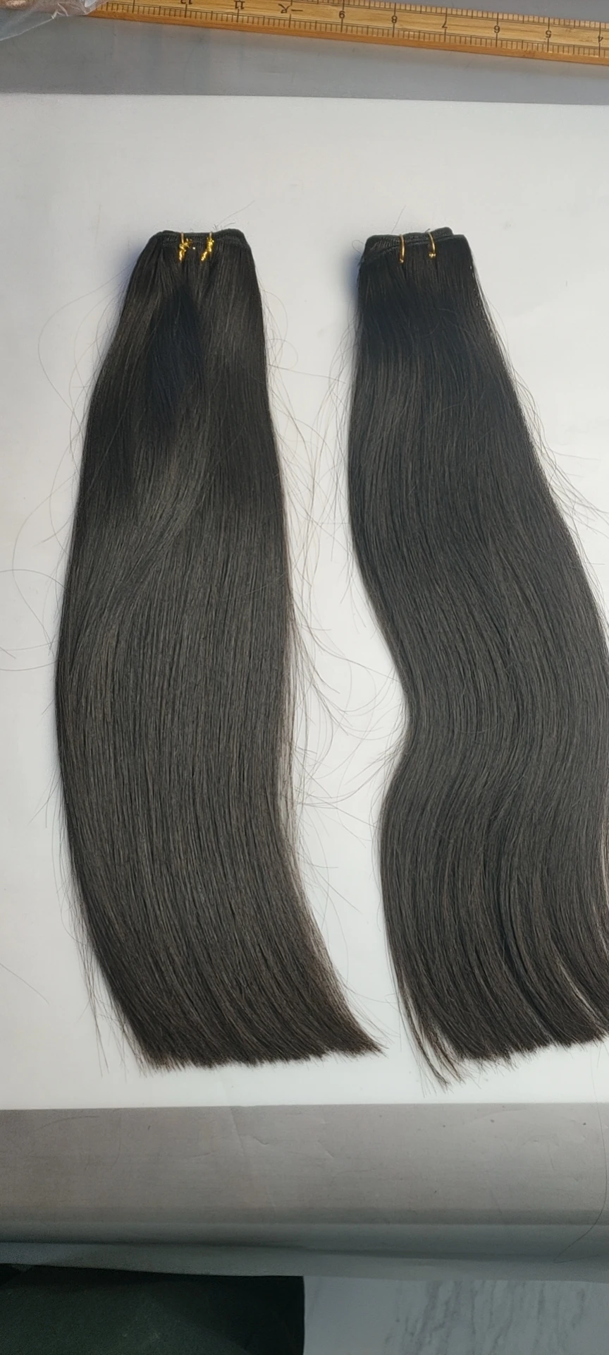 Raw Human Hair Weft,Unprocessed,Full Cuticle Aligned,Natural Undyed Black,Straight,100g/piece