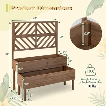 Raised Garden Bed with Trellis 3