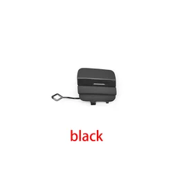 Premium White Rear Bumper Tow Hook Cover Cap (Black)
