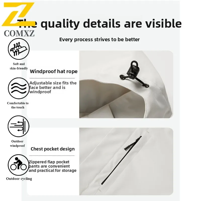 Unisex Waterproof Windproof Softshell Jacket Korean style Sun Protection Breathable Membrane for Hiking Outdoor Activities 2025