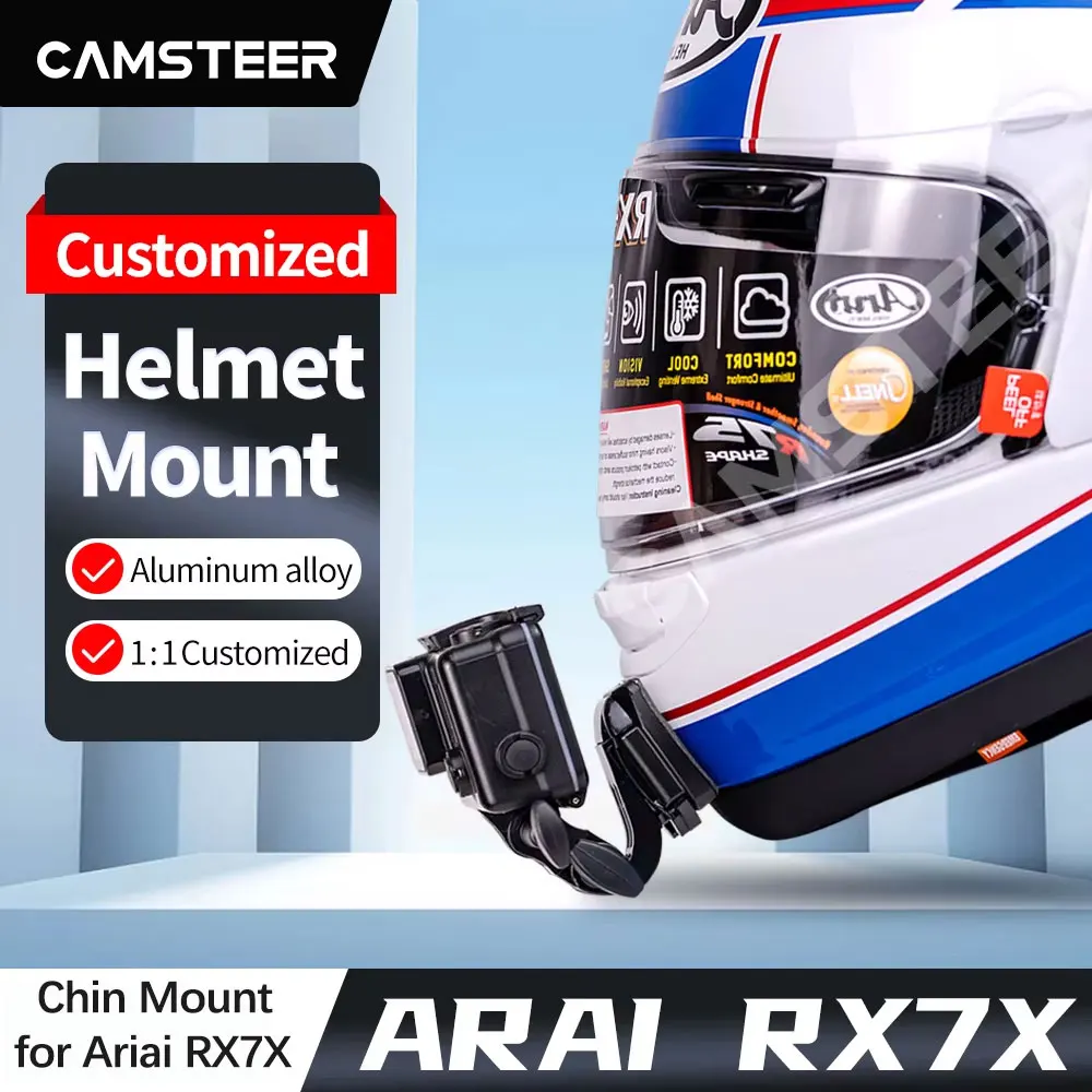 Arai Astro Gx casque support de menton en aluminium personnalisé pour GoPro Max Hero 12 11 10 9 Insta360 X4 X3 Ace pro DJI Action 5pro 3 4 caméra  44