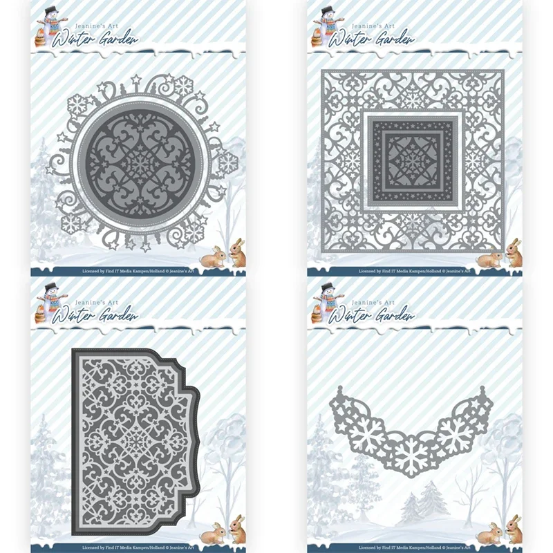 Mmao Craft Metall-Stanzformen, geschnittene Matrizenform, Weihnachten, Schneeflockenrahmen, Sammelalbum, Papier, Basteln, Messerform, Klinge, Stanzen, Schablonen