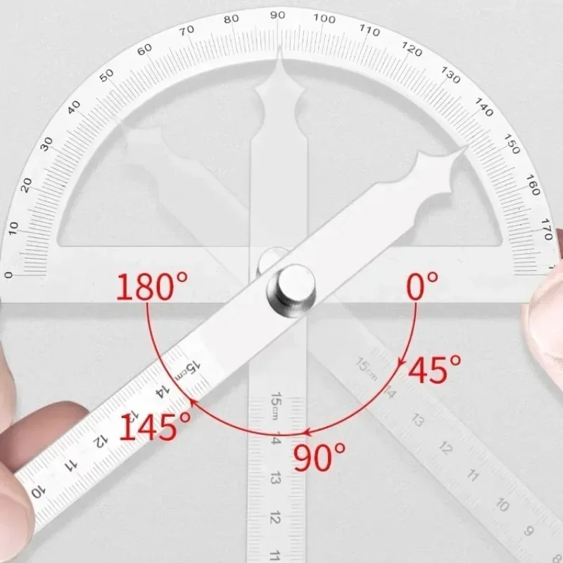 Goniometer Stainless Steel Protractor Metal Ruler Multi Angle Measuring Ruler Carpentry Tool Angle Meter Angle Finder Goniometro 4